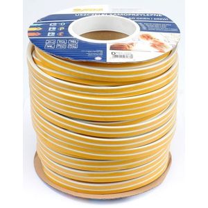 Těsnění do oken a dveří samolepící, 9 x 7, 4 mm, TYP D, bílé obraz