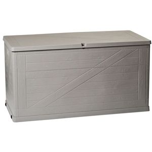 WOOD zahradní plastový úložný box 420 L, světle šedá obraz