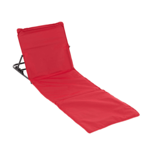 Polstrovaná plážová podložka s opěradlem, červená, skládací obraz