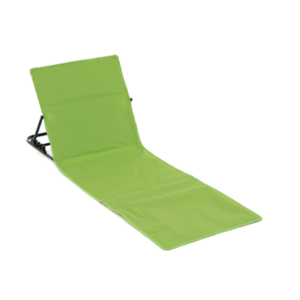 Polstrovaná plážová podložka s opěradlem, zelená, skládací obraz