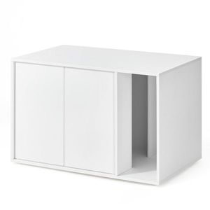 Moderní skříňka na kočičí toaletu bílá 80x50x53 cm obraz