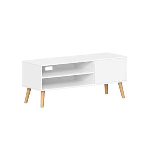 TV stolek – bílý minimalistický design, 120 × 40 × 49 cm obraz