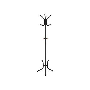 Kovový věšák na oblečení, 12 háčků, černý, výška 178 cm obraz