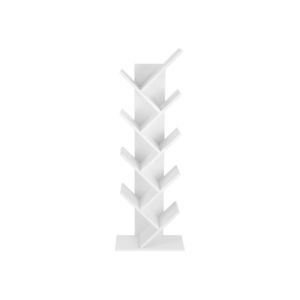 Designová knihovna strom, bílá, 8 polic, 50 x 25 x 141, 5 cm obraz