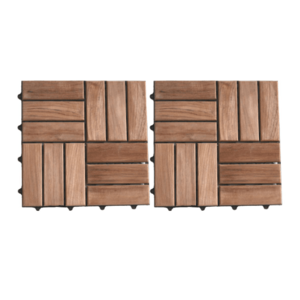 Dlaždice z teakového dřeva, 2m², 30 x 30 x 2 cm obraz