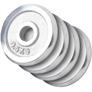 Gorilla Sports Sada zátěžových kotoučů, chrom, 4 x 0, 5 kg obraz