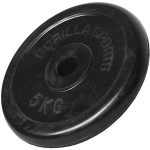 Gorilla Sports Pogumovaný zátěžový kotouč, 5 kg obraz