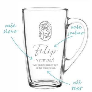 Pískovaný hrnek znamení Kozoroha obraz