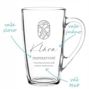 Pískovaný hrnek znamení Blíženců obraz