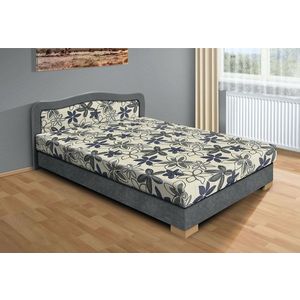 Kasvo Čalouněná postel APOLLO 140 x 200 cm červená/červený květ obraz