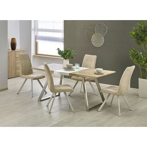 Kasvo TREVOR jídelní stůl bílá/dub sonoma obraz