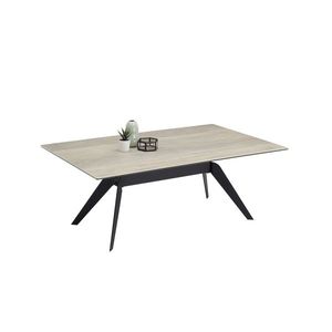 Kasvo DORI kafé stolek keramické dřevo /černé nohy obraz