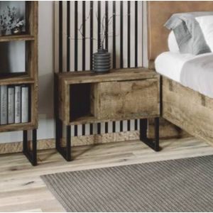 Kasvo CARMEN (QUADRO) NAKO noční stolek KV-51-OF černé nohy / dub frega obraz