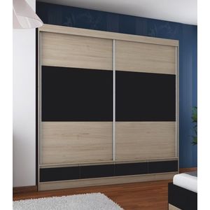 Kasvo ANDA 2SL4S skříň šatní dub sonoma / černá obraz