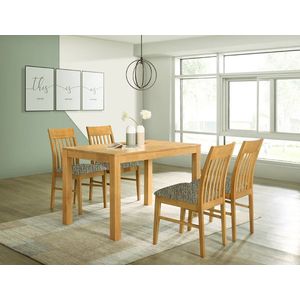 Kasvo VAŠEK stůl+VIOLA židle 1+4 ořech / látka SH19 obraz