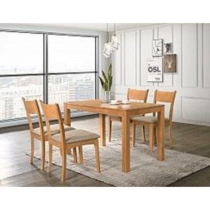 Kasvo VAŠEK stůl + VILMA židle 1+4 Olše/ látka Sand obraz