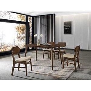 Kasvo Jídelní set IVO stůl + TARA židle 1+4 Ořech 3 obraz