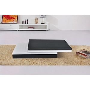 Kasvo M055B konf.stůl 120(160)x80 černá / bílá obraz