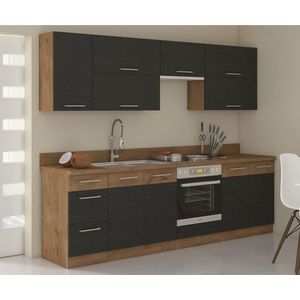 Kasvo VIGO MATERA kuchyňská linka Korpus dub lancelot / dvířka barva šedá obraz