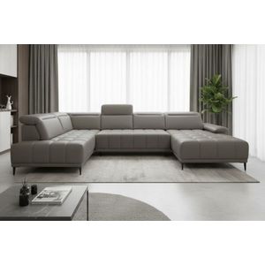 Kasvo Sedací souprava FOX LUX XL - KŮŽE U25 šedá obraz