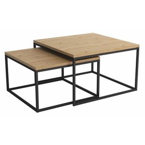 Kasvo DAN (DOBLE) odkládací stolek beton / černé nohy obraz