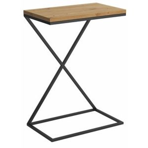 Kasvo LAGO stolek dub artisan / černá konstrukce obraz