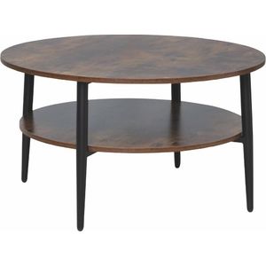 Kasvo OLLA (ELLA) konferenční stůl hnědý rustikální /černé nohy obraz