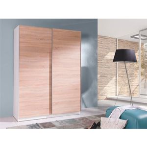 Kasvo BEAT 4 skříň šatní 150 korpus bílý /dveře dub sonoma obraz