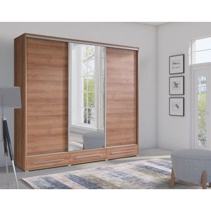 Kasvo HELLO skříň šatní 255 dub sonoma a zrcadlo obraz