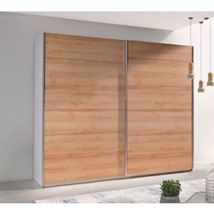 Kasvo LUXOR (LUX) 25 skříň šatní 244 korpus bílý - dveře dub riviera obraz