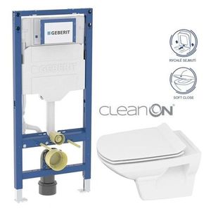 GEBERIT Duofix bez tlačítka + WC CERSANIT CLEANON CARINA + SEDÁTKO 111.300.00.6 CA3 obraz