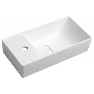 SAPHO MAXX umývátko se záklopem 47x24cm, litý mramor, levé, bílá MX475 obraz