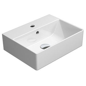 GSI KUBE X keramické umyvadlo 45x35cm, broušená spodní hrana, bílá ExtraGlaze 94859111 obraz