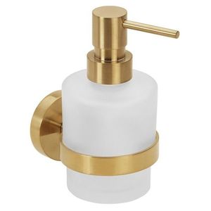 SAPHO X-ROUND GOLD dávkovač mýdla 200ml, mléčné sklo, zlato mat XR103GB obraz