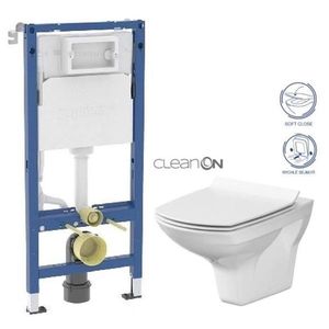 GEBERIT DuofixBasic bez tlačítka + WC CERSANIT CLEANON CARINA + SEDÁTKO 458.103.00.2 X CA3 obraz