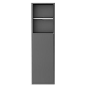 SAPHO DENBO zapuštěný držák toaletního papíru do obkladu, 600x170 nerez, gun metal 1301-60B obraz