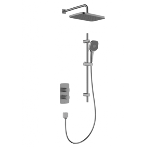 KFA Malaga sprchový set, termostatický, podtynkový s posuvným držákem, PVD gun metal 5759-301-61 obraz