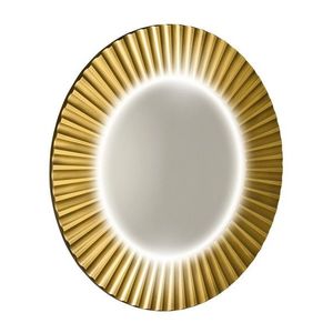 SAPHO PRIDE STRIP kulaté zrcadlo s LED osvětlením v rámu ø 75cm, zlato PD750 obraz