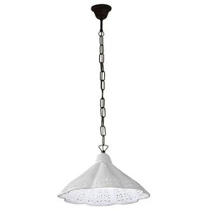 SAPHO LAMPEDUSA závěsné svítidlo E27, 60W, 230V, IP21, keramické stínítko 39cm, mosazný řetěz MC011C obraz