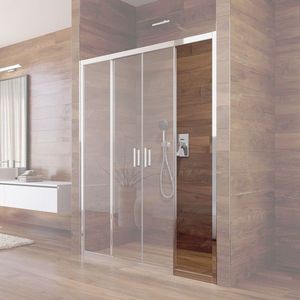 Mereo Pevný díl s profilem a těsněním pro CK80443K, 150x190 cm, sklo čiré, chrom ALU CKND279K4 obraz