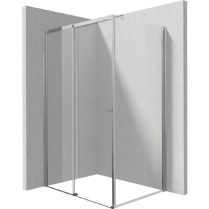 DEANTE/S Sprchový kout posuvné dveře 100 pevná stěna 100 KTS_030P+KTSP010P+KTS_0P1X KERRIA/0255 obraz