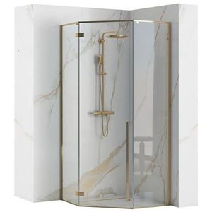 REA Sprchový kout DIAMOND 100x100 zlatá REA-K6616 obraz