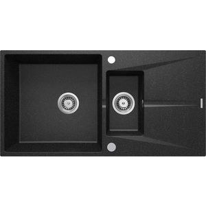 DEANTE Corio graphite Granitový dřez, 1, 5-miska s odkapávačem ZRC_2513 obraz