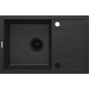 DEANTE Corio metal grafit Granitový dřez, 1-miska s odkapávačem ZRC_G113 obraz
