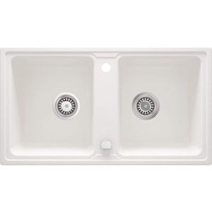 DEANTE Zorba alabaster Granitový dřez, 2 bowl ZQZ_A203 obraz