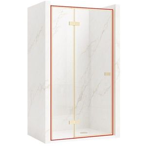 REA Sprchové dveře bez stěnového profilu ATLAS broušené zlato 90 L REA-K4670 obraz