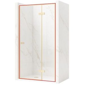 REA Sprchové dveře bez stěnového profilu ATLAS broušené zlato 120 P REA-K4677 obraz