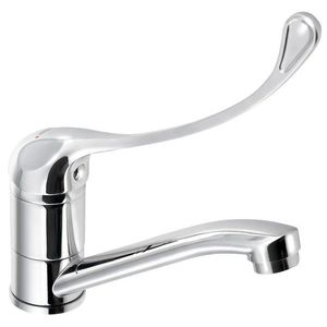 AQUALINE 35 umyvadlová baterie s otočnou hubicí, lékařská páka, chrom 54196 obraz