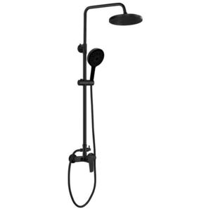 AQUALINE LOTTA sprchový sloup s pákovou baterií, černá mat LT690B obraz