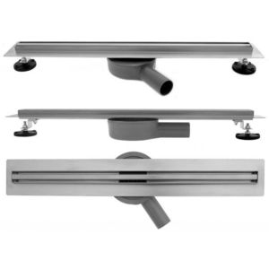 REA Lineární odtokový žlab + sifon + nožičky + rošt Neo 500 Slim Pro REA-G8749 obraz